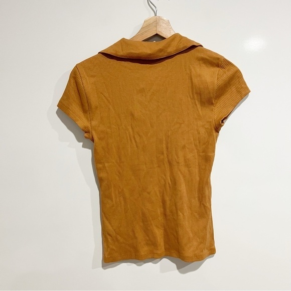 NWT J. Crew Vintage rib polo shirt in Burnt Orange - Picture 3 of 6